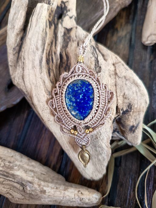 Pendentif Lapis Lazuli beige