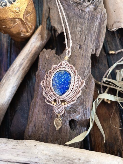 Pendentif Lapis Lazuli beige