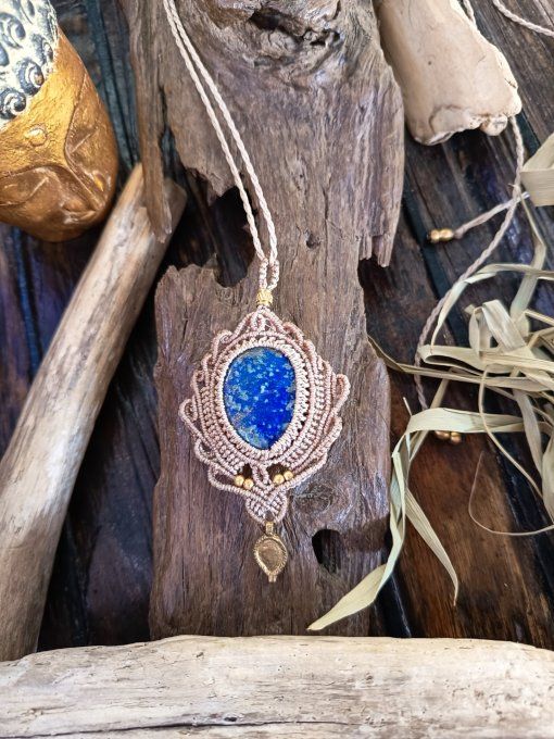 Pendentif Lapis Lazuli beige