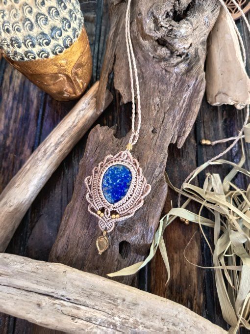 Pendentif Lapis Lazuli beige