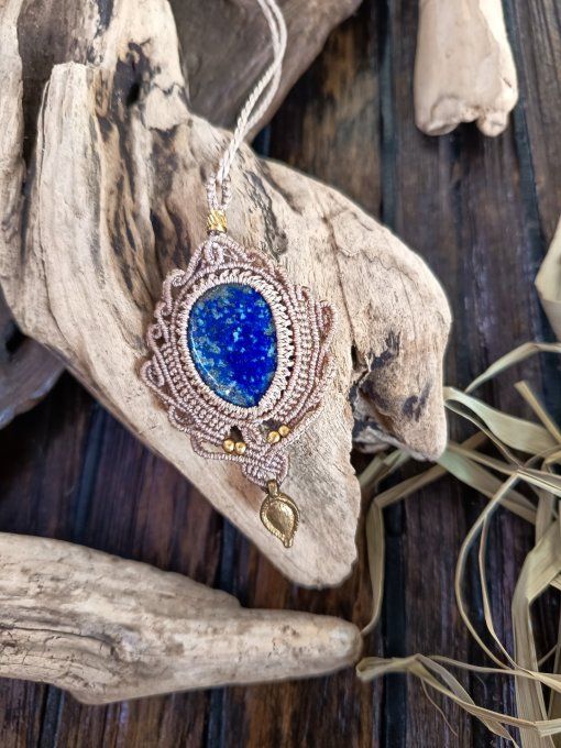 Pendentif Lapis Lazuli beige
