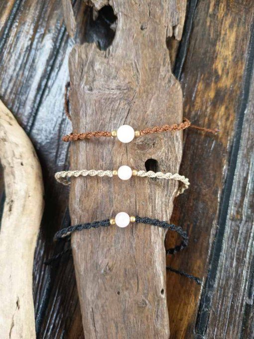 bracelet simple quartz rose