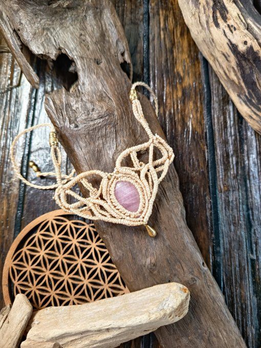 Collier quartz rose